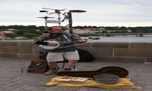 Zdjcie CZECHY / Praga / Most Karola / One Man Show