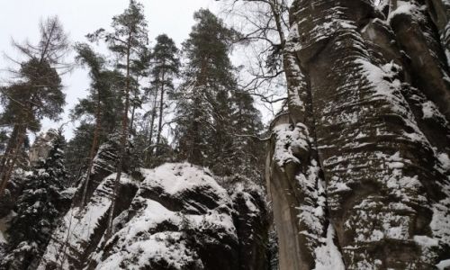 Zdjcie CZECHY / Gry Stoowe / Skalne Miasto-Adrspach / Zima