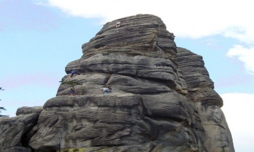 Zdjęcie CZECHY / Kraj andszadzko-teplicki / Skalne miasto / Wspinaczka na kamienny palec