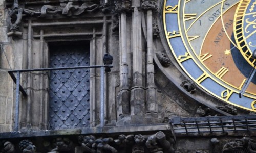 Zdj�cie CZECHY / Kraj �rodkowoczeski / Praga - Rynek staromiejski / Tempus breve est