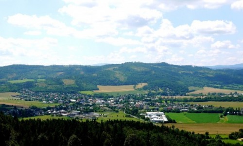 Zdjcie CZECHY /  lsk Opawski  / Mesto Albrechtice / Widok na  Miasto Albrechtice