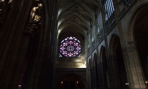 Zdjęcie CZECHY / brak / Katedra ¶w. Wita - Praga / widok na rozetę
