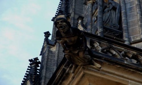 Zdjecie CZECHY / brak / Katedra św. Wita - Praga / maszkarony