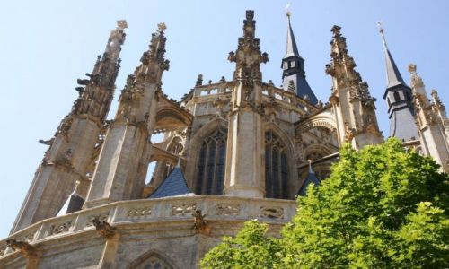 Zdjęcie CZECHY / Kutna Hora / Kościół św. Barbary / Podpory nad prezbiterium
