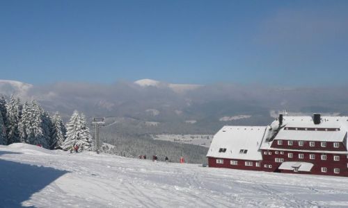Zdjęcie CZECHY / Karkonosze / Pec pod Snezkou / Widok Śnieżki z Zahradek