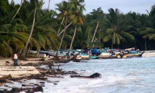 Zdjecie DOMINIKANA / Bayahibe / Bayahibe / Wybrzee po sztormie