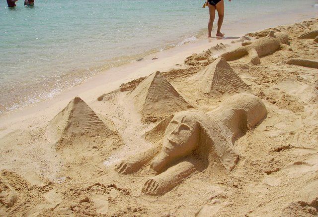 Zdjęcia: okolice Hurghady, okolice Hurghady, Sfinks i plaża, EGIPT Zdjęcia: okolice Hurghady, okolice Hurghady, Sfinks i plaża, EGIPT