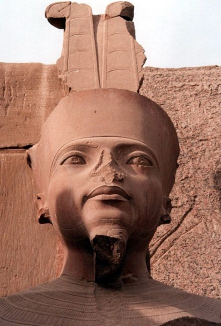 Zdjęcia: Karnak, Kwarcytowy posąg Amona., EGIPT Zdjęcia: Karnak, Kwarcytowy posąg Amona., EGIPT