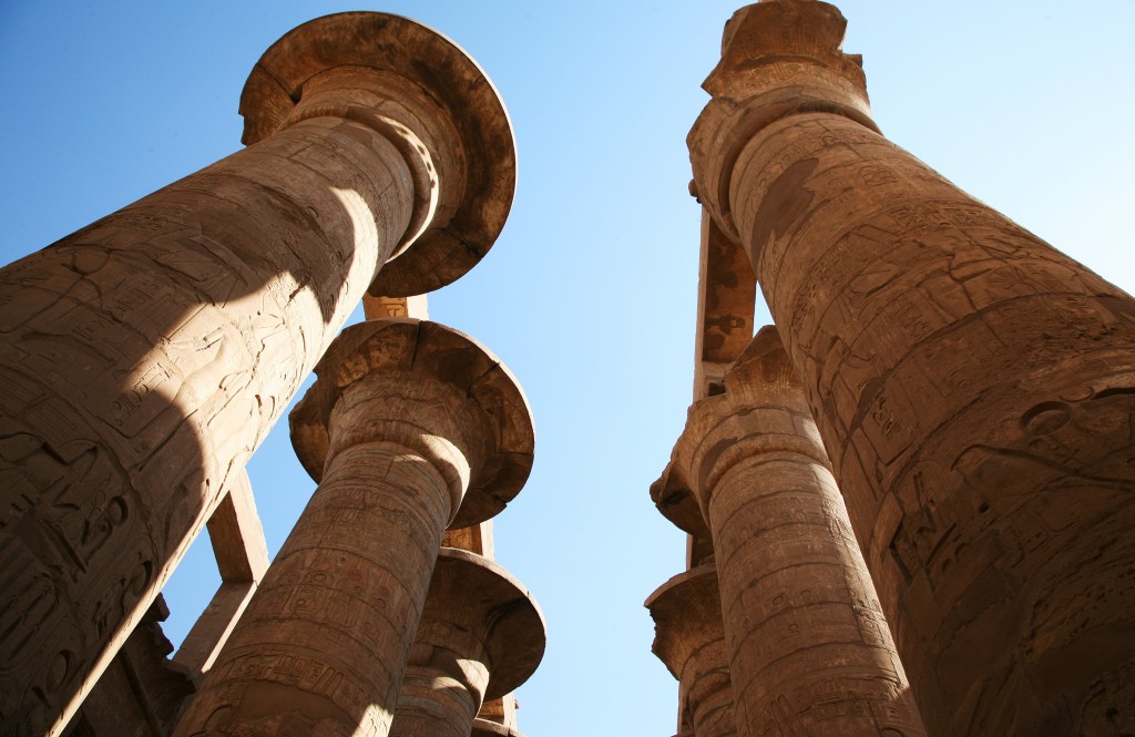 Zdjęcia: Karnak, świątynia Amona-Re,  Górny Egipt, Kolumny, EGIPT Zdjęcia: Karnak, świątynia Amona-Re,  Górny Egipt, Kolumny, EGIPT