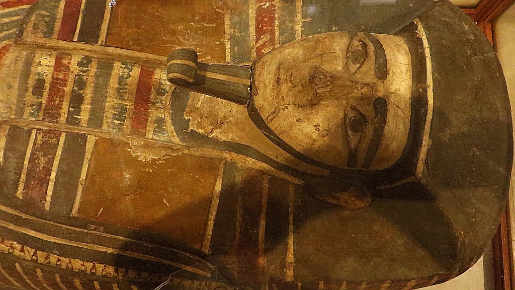 Zdjęcia: Kair - Muzeum Egipskie, Kair, trumna antropoidalna - fragment, EGIPT Zdjęcia: Kair - Muzeum Egipskie, Kair, trumna antropoidalna - fragment, EGIPT