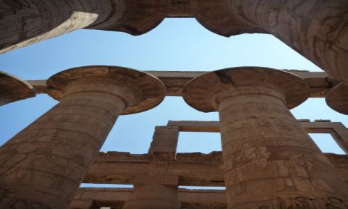 Zdjęcie EGIPT / - / Karnak / Kolumny w sali królewskiej