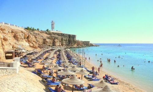 Zdjecie EGIPT / Synaj / Sharm el Sheikh / Plaa przy zatoce Akaba