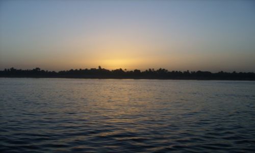Zdjecie EGIPT / Luxor / Nil / Zachd soca nad Nilem