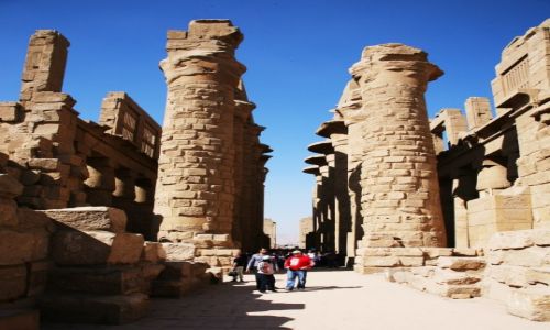 Zdjecie EGIPT / Grny Egipt / Karnak, witynia Amona-Re / Na ciece historii