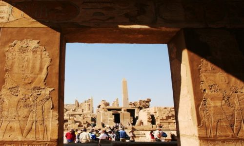 Zdjcie EGIPT / Grny Egipt / Karnak, witynia Amona-Re / W ramce...