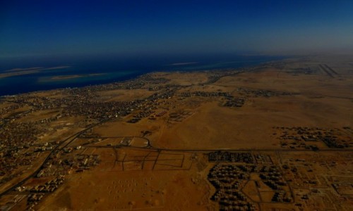 Zdjęcie EGIPT / Prowincja Morza Czerwonego / Hurghada / Hurghada z lotu ptaka