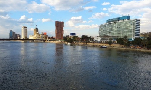 Zdjcie EGIPT / Kair / Kair - wyspa Gezira / panorama centrum Kairu