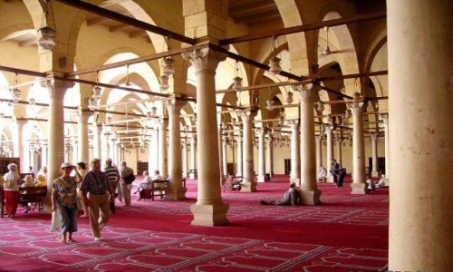 Zdjęcie EGIPT / Kair / meczet w Kairze / kolumny w meczecie