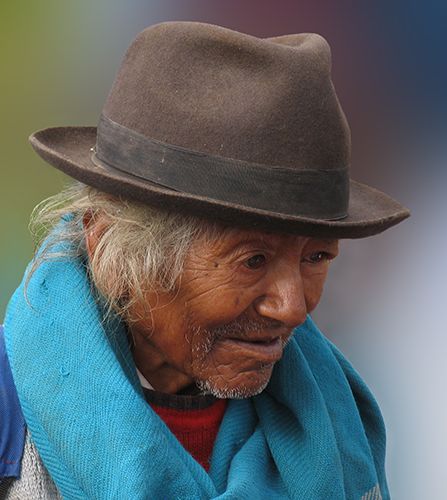 Zdjęcia: targ, Otavalo, dziadzio w kapeluszu, EKWADOR Zdjęcia: targ, Otavalo, dziadzio w kapeluszu, EKWADOR