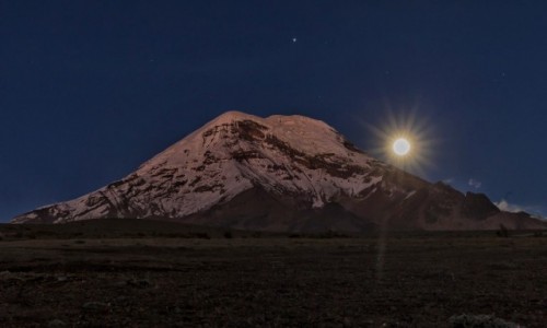 Zdjecie EKWADOR / - / Chimborazo / Chimborazo wschd ksiyca 