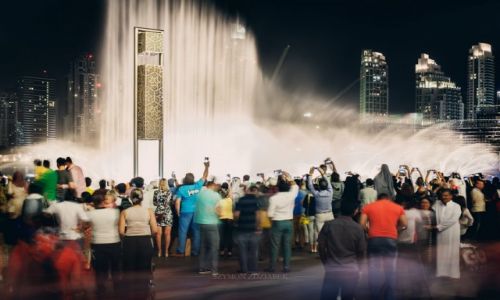 Zdjcie ZJEDNOCZONE EMIRATY ARABSKIE / Dubai / Dubai Mall / Fontanny