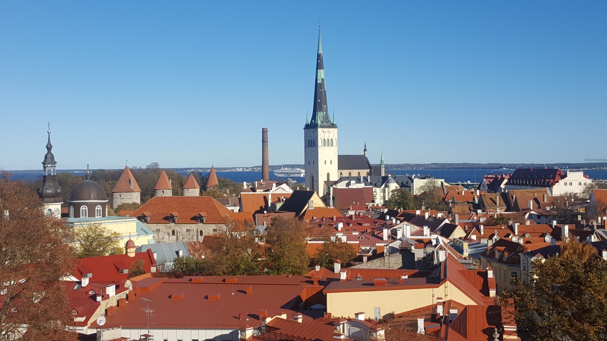 Zdjęcia: Stare miasto, Harjumaa, Nad dachami, ESTONIA Zdjęcia: Stare miasto, Harjumaa, Nad dachami, ESTONIA