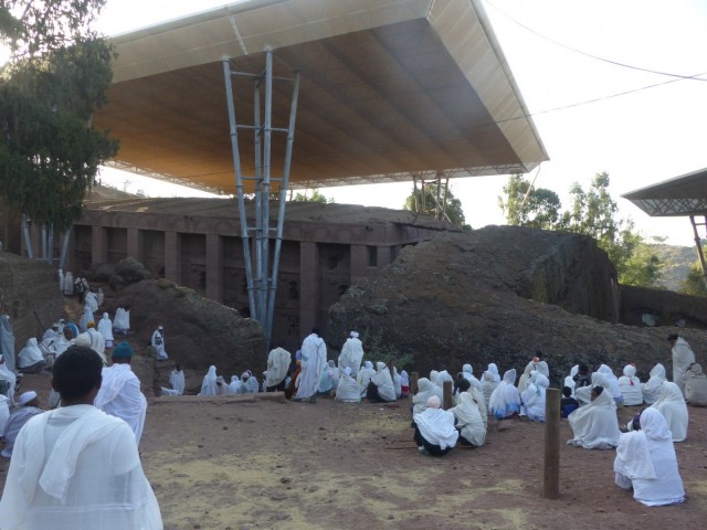 Zdj cia: Lalibela, Pnoc, Koci Bet Giyorgis w Lalibeli  , ETIOPIA