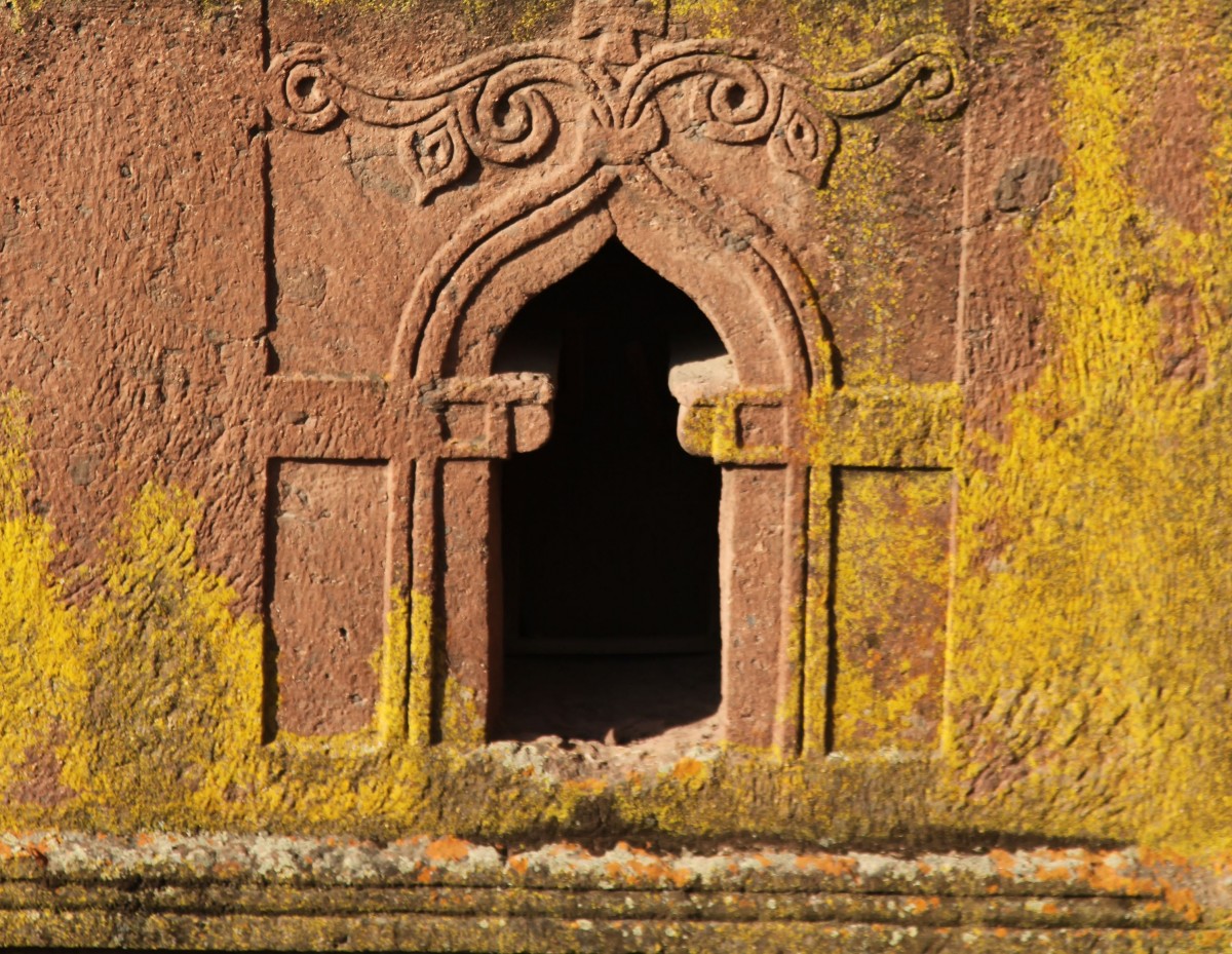 Zdjęcia: Lalibela , Amhara, Kościół Św.Jerzego, okno, ETIOPIA Zdjęcia: Lalibela , Amhara, Kościół Św.Jerzego, okno, ETIOPIA
