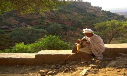 Zdjęcie ETIOPIA / Pn. Etiopia, okolice Lalibeli / Nakuta Laab / W drodze do monastyru