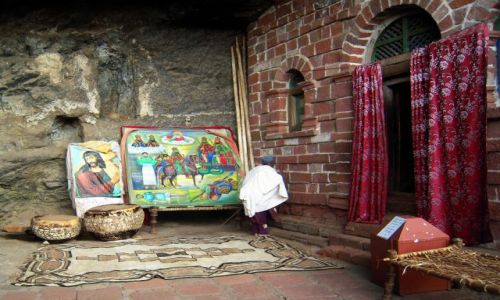 Zdjęcie ETIOPIA / Pn. Etiopia, okolice Lalibeli / Nakuta Laab Monastyr / Nakuta Laab Monastyr