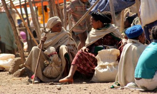 Zdjecie ETIOPIA / Lalibela / Lalibela / Dzien Targowy