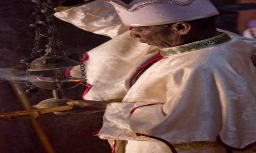 Zdjecie ETIOPIA / Lalibela / koci w. Jerzego / Przygotowania