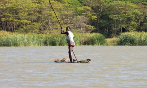 Zdjecie ETIOPIA / Chamo Lake / Chamo lake / Pywanie na byle czym po jeziorze penym bestii