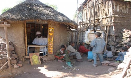 Zdjecie ETIOPIA / Lalibela / szkoa / Ciekawostki: Nie do wiary- to jest etiopska szkoa!!