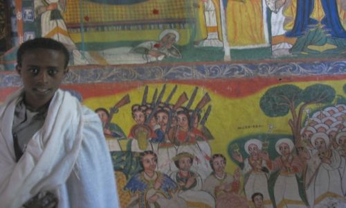 Zdjecie ETIOPIA / - / klasztor na jeziorze TANA / Ci wspaniali mczyni: Pikny stranik klasztornych skarbw
