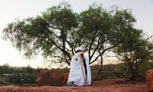 Zdjecie ETIOPIA / Lalibela / Koci w. Jerzego / Przed wityni