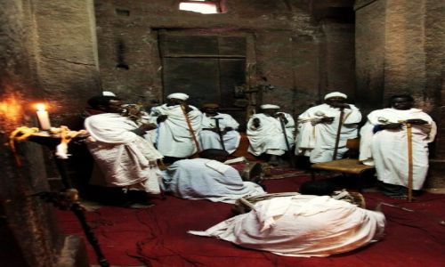 Zdjecie ETIOPIA / Lalibela / Koci Biete Mariam / piewy liturgiczne