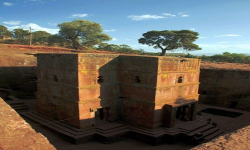 Zdjecie ETIOPIA / Amhara / Lalibela /  Koci w. Jerzego (Bete Giorgis)