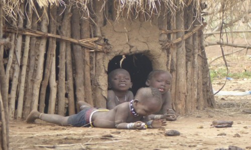 Zdjcie ETIOPIA / Dolina Omo / WIOSKA MURSI / MALI MURSI