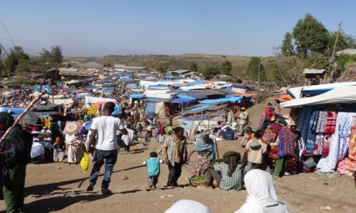 ETIOPIA / Ponoc / Lalibela / Market w Lalibeli