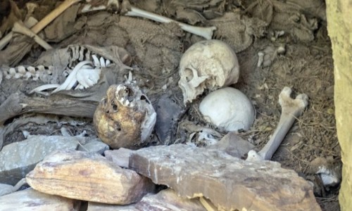 Zdjcie ETIOPIA / Etiopia PN / Tigraj,  / 49,Memento mori krzyczay koci mnichw 