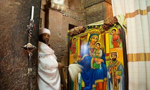Zdjęcie ETIOPIA / okolice jeziora Tana / Lalibela / W świątyni Lalibeli