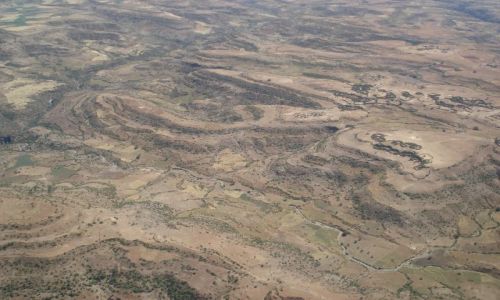Zdjęcie ETIOPIA / Amhara / okolice Lalibeli / Ziemia z lotu ptaka