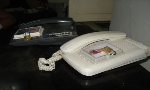 Zdjecie ETIOPIA / Amhara / Addis Abeba / Telefon na kdk