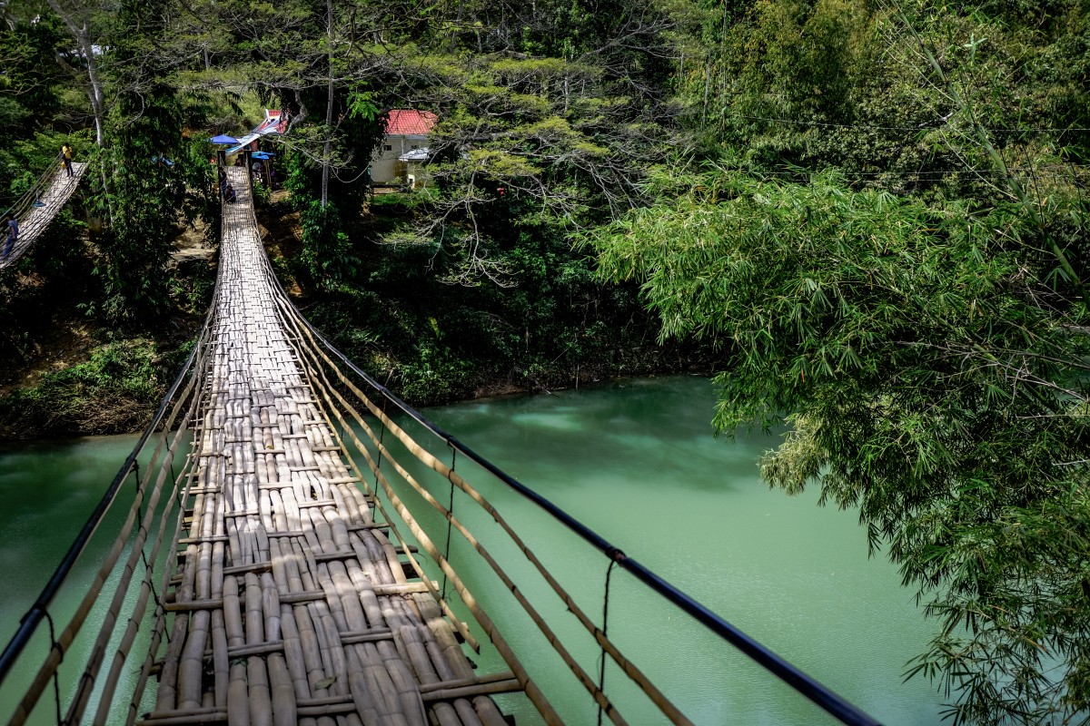 Zdjęcia: Sevilla, Bohol, Bamboo Hanging Bridge, FILIPINY Zdjęcia: Sevilla, Bohol, Bamboo Hanging Bridge, FILIPINY