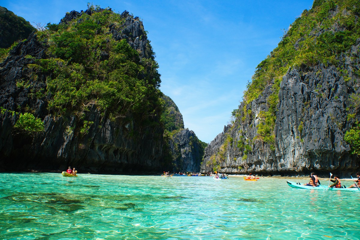 Zdjęcia: The Big Lagoon, Wyspa Palawan, Kajakiem po Wielkiej Błękitnej Lagunie, FILIPINY Zdjęcia: The Big Lagoon, Wyspa Palawan, Kajakiem po Wielkiej Błękitnej Lagunie, FILIPINY