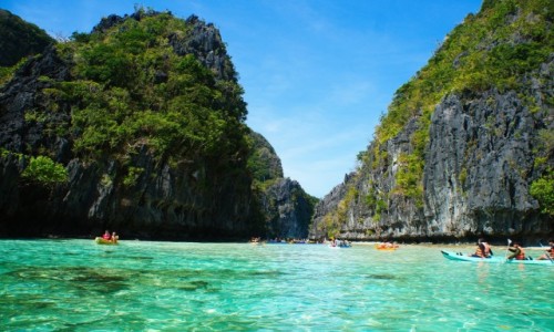 Zdjcie FILIPINY / Wyspa Palawan / The Big Lagoon / Kajakiem po Wielkiej Bkitnej Lagunie