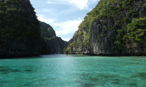 Zdjcie FILIPINY / Palawan / Miniloc Island / ... wejcie do Wielkiej Laguny ...