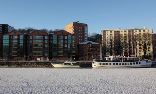 Zdjcie FINLANDIA / Turku / Rzeka Aurajoki / Za rzek