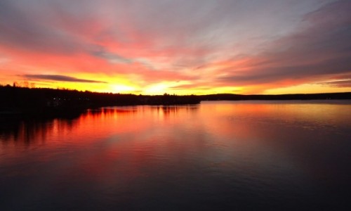 Zdjecie FINLANDIA / Laponia / Rovaniemi / Wschd soca w Laponii